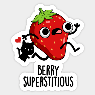 Berry Superstitious Cute Fruit Pun Sticker